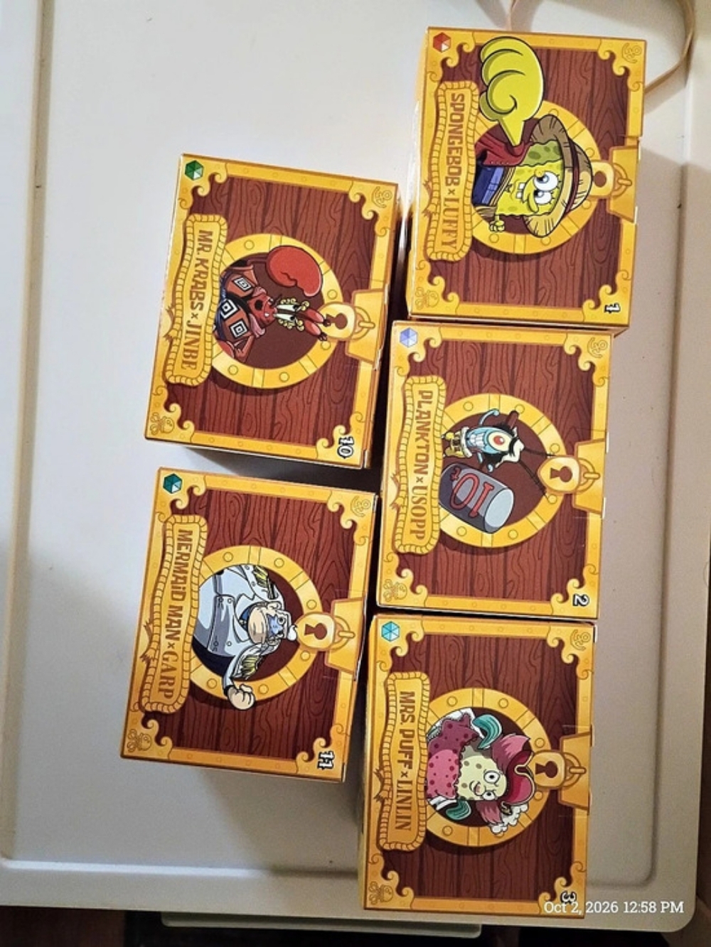 McDonald's SpongeBob SquarePants x One Piece Crossover Mystery Boxes Mystery